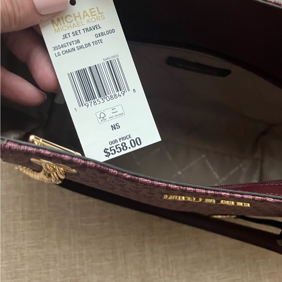 NWT Michael Kors LG Chain Shoulder Tote - Picture 5 of 10